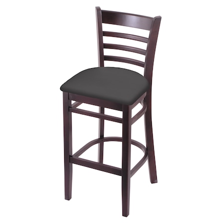 Holland Bar Stool Co 25" Counter Stool, Dark Cherry Finish, Canter Storm Seat 314025DC004